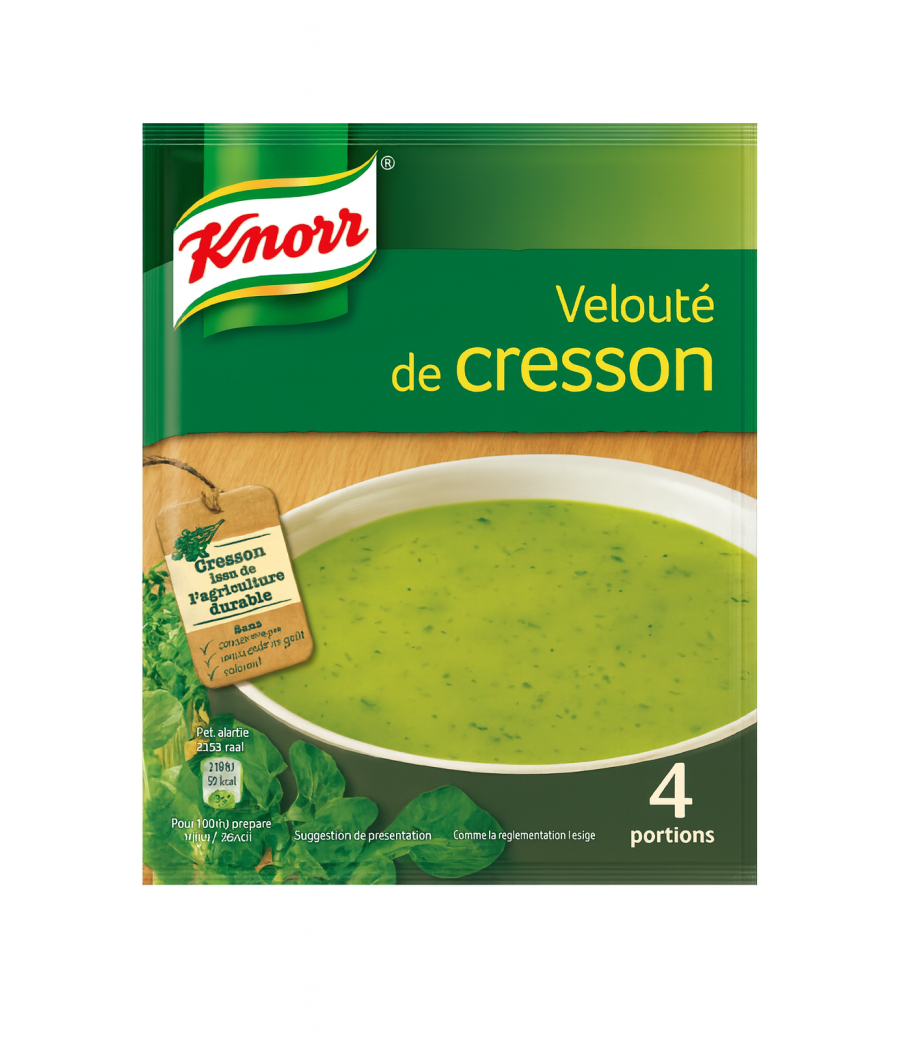SOUPE VELOUTE DE CRESSON DESHYDRATE KNORR  53G SOUPE VELOUTE DE CRESSON DESHYDRATE KNORR  53G