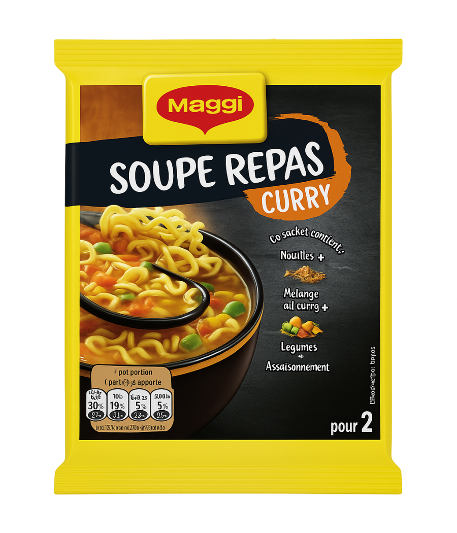SOUPE REPAS FACON CURRY MAGGI 120G SOUPE REPAS FACON CURRY MAGGI 120G