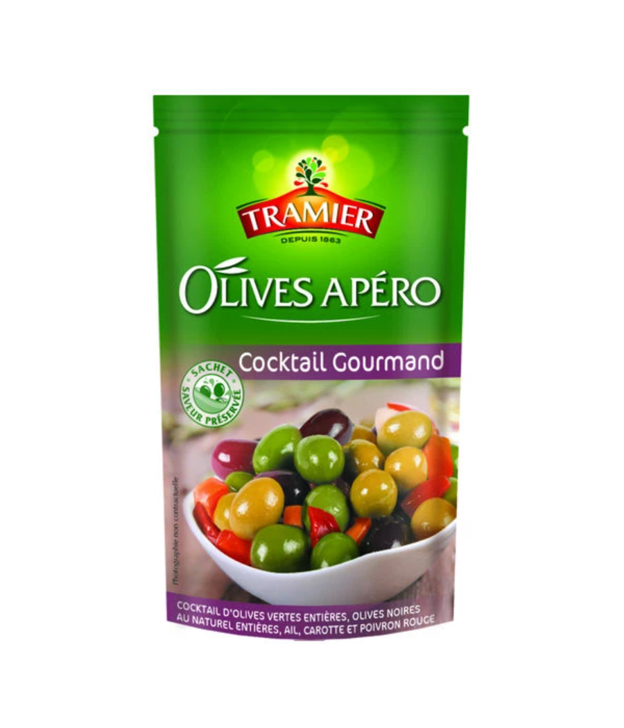 OLIVES TRAMIER  APERO - COCKTAIL GOURMAND 160G OLIVES TRAMIER  APERO - COCKTAIL GOURMAND 160G