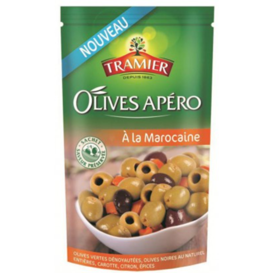 OLIVES TRAMIER  APERO A LA MAROCAINE 350G (EGOUTTE :150G)