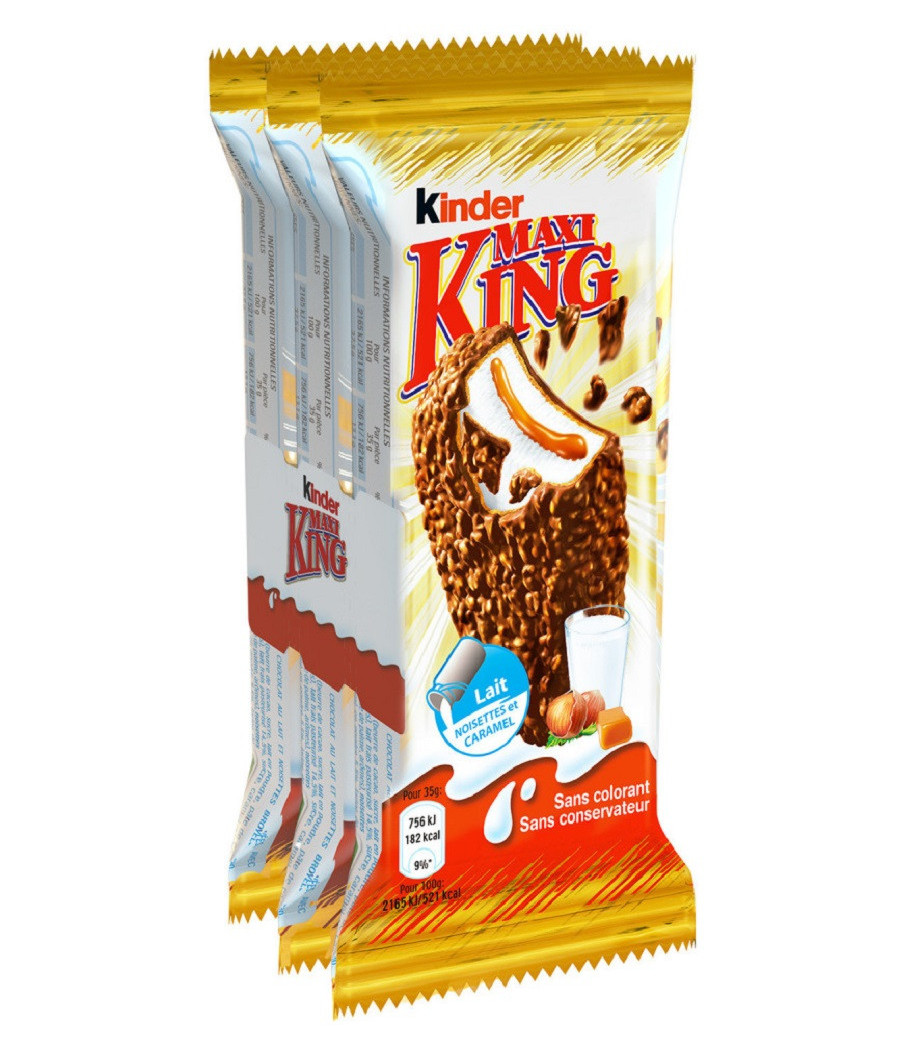 BISCUITS KINDER MAXI KING PACK DE 3 3X35G BISCUITS KINDER MAXI KING PACK DE 3 3X35G