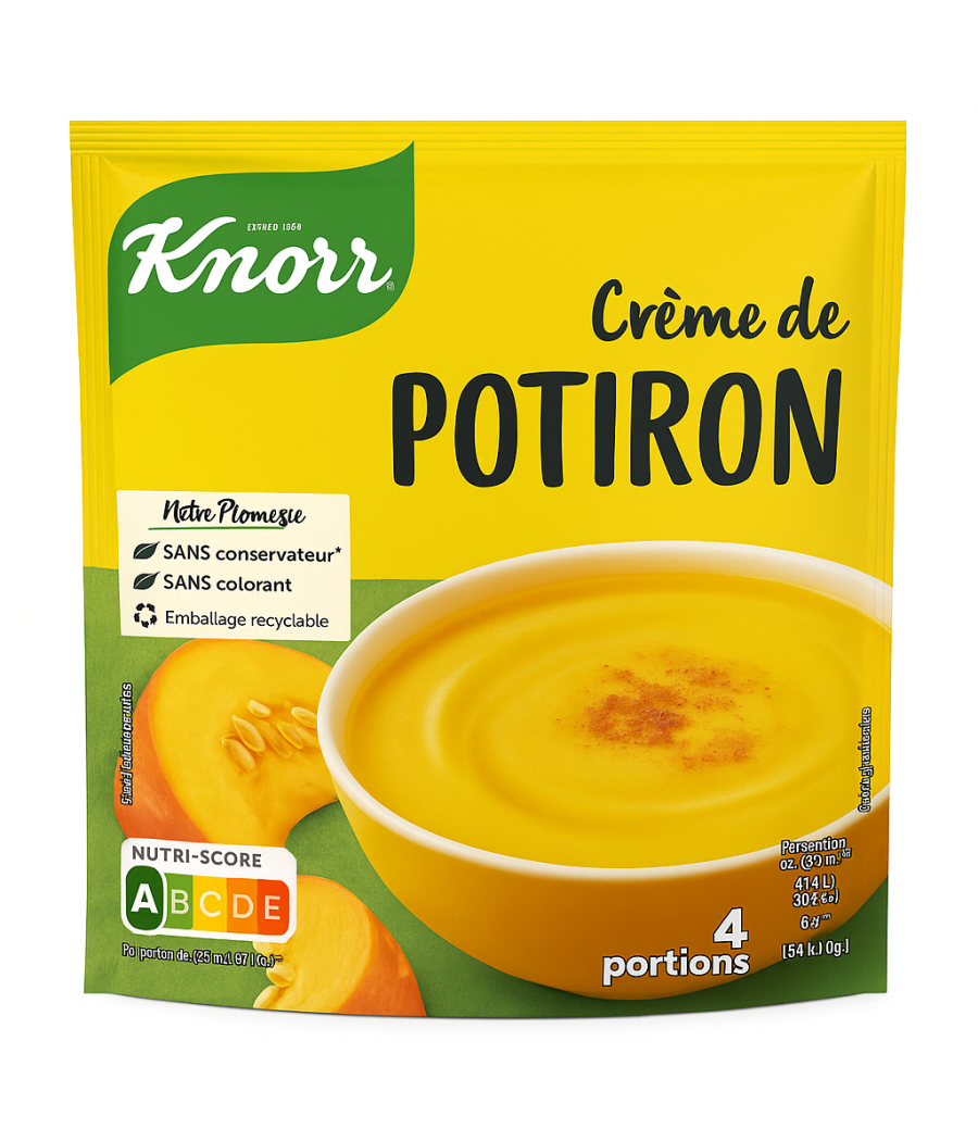 SOUPE VELOUTE CREME DE POTIRON KNORR 100G SOUPE VELOUTE CREME DE POTIRON KNORR 100G