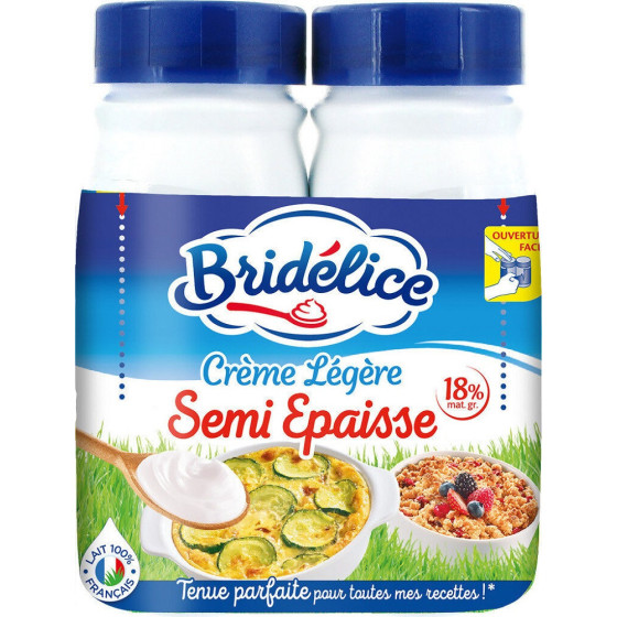 CRÈME LÉGÈRE BRICEDÉLICE SEMI ÉPAISSE 18% MAT. GR. 2X25CL