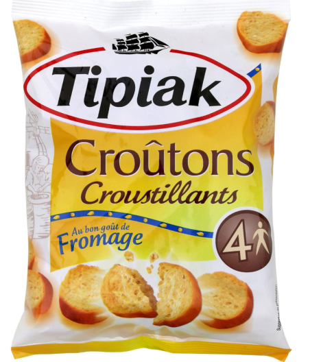 CROUTONS TIPIAK CROUSTILLANTS GOUT FROMAGE 90G