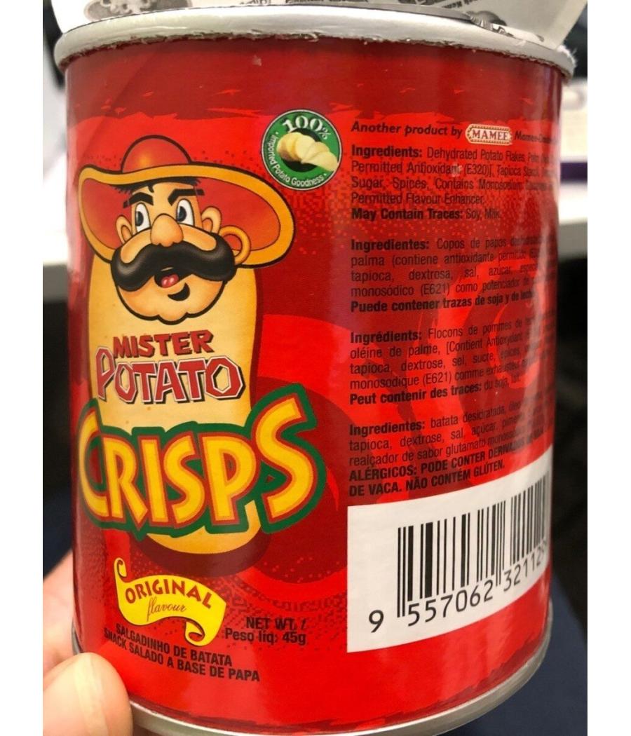 CRISPS MISTER POTATO ORIAINAL 45G CRISPS MISTER POTATO ORIAINAL 45G