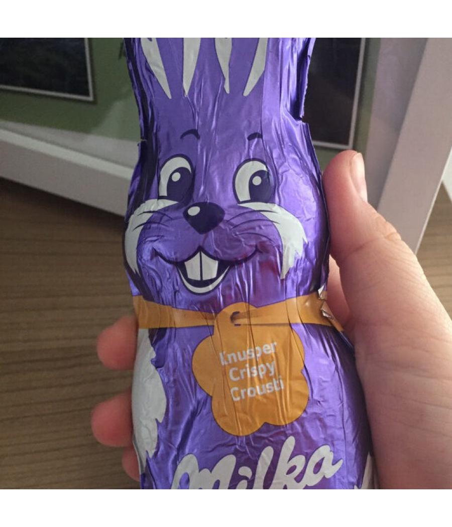 MOULAGE LAPIN  AU CHOCOLAT AU LAIT ET RIZ CROUSTILLANT MILKA 95G MOULAGE LAPIN  AU CHOCOLAT AU LAIT ET RIZ CROUSTILLANT MILKA 95G
