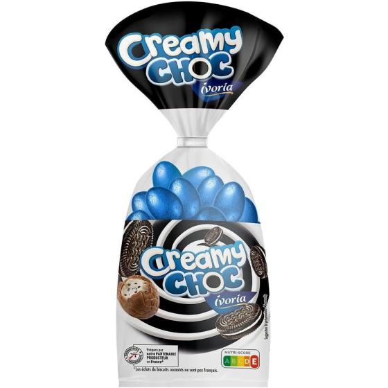 SACHET PETITS OEUFS FUN FOURRAGE LAIT ET BISCUITS CACAOTES  IVORIA 200G