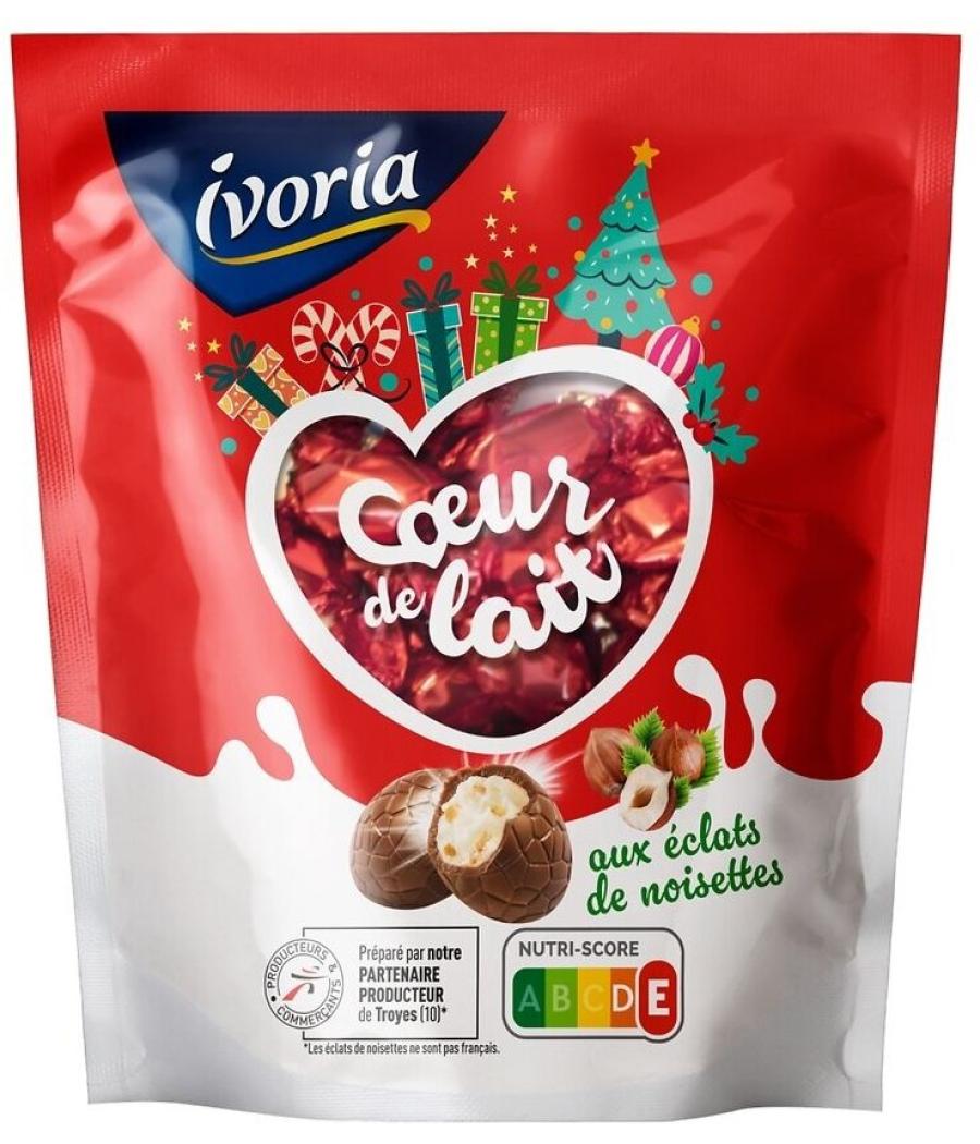 SACHET PETITS OEUFS  FOURRAGE CHOCOLAT AU LAIT ET ECLATS DE NOISETTES NOEL - 200G SACHET PETITS OEUFS  FOURRAGE CHOCOLAT AU LAIT ET ECLATS DE NOISETTES NOEL - 200G