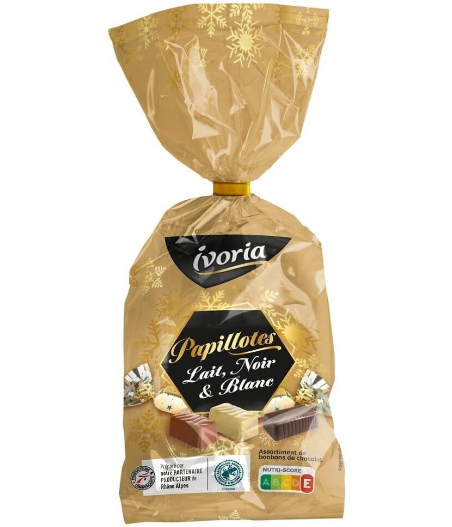 PAPILLOTES ADULTE ASSORTIMENT CHOCOLAT LAIT/NOIR/BLANC - 350G PAPILLOTES ADULTE ASSORTIMENT CHOCOLAT LAIT/NOIR/BLANC - 350G