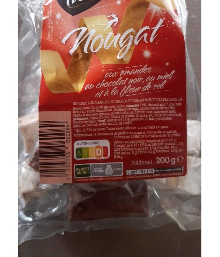 ASSORTIMENT NOUGATS AMANDES CHOCOLAT MIEL & FLEUR DE SEL 200 G ASSORTIMENT NOUGATS AMANDES CHOCOLAT MIEL & FLEUR DE SEL 200 G