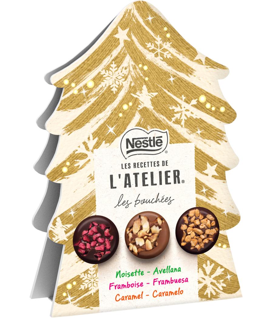 L'ATELIER LES BOUCHEES BOITE SAPIN LAIT ET NOIR NESTLE 162G L'ATELIER LES BOUCHEES BOITE SAPIN LAIT ET NOIR NESTLE 162G