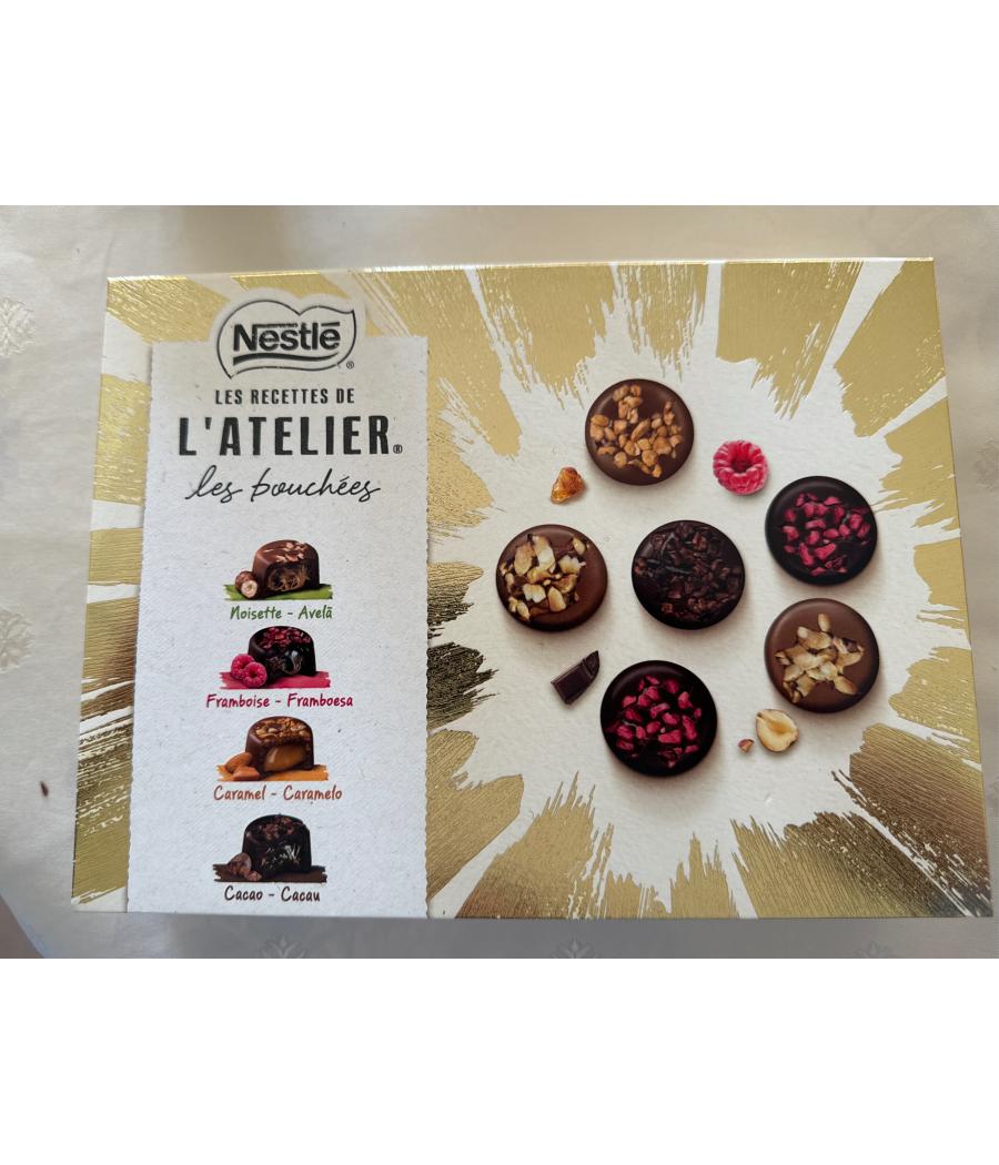 L’ATELIER LES BOUCHEES NOISETTE FRAMBOISE CARAMEL CACAO NESTLE 186G L’ATELIER LES BOUCHEES NOISETTE FRAMBOISE CARAMEL CACAO NESTLE 186G