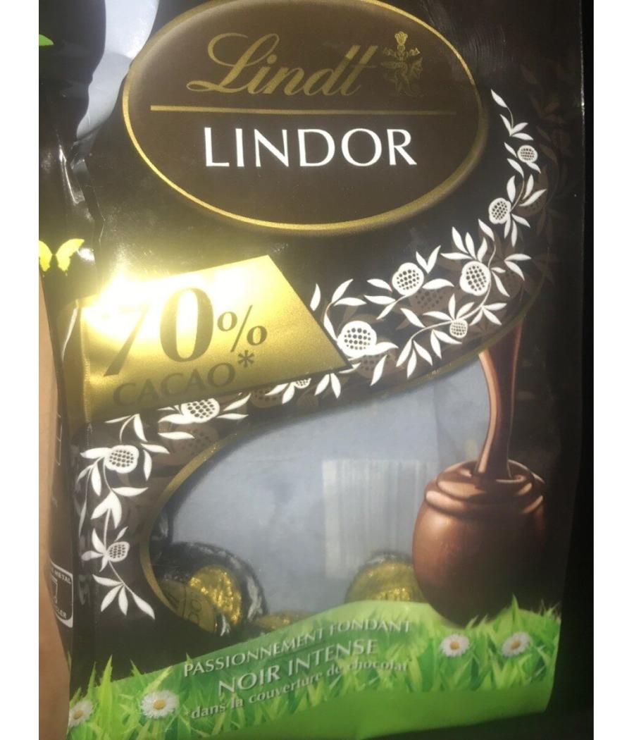 OEUFS CHOCOLAT NOIR LINDOR 70% CACAO LINDT 180G OEUFS CHOCOLAT NOIR LINDOR 70% CACAO LINDT 180G