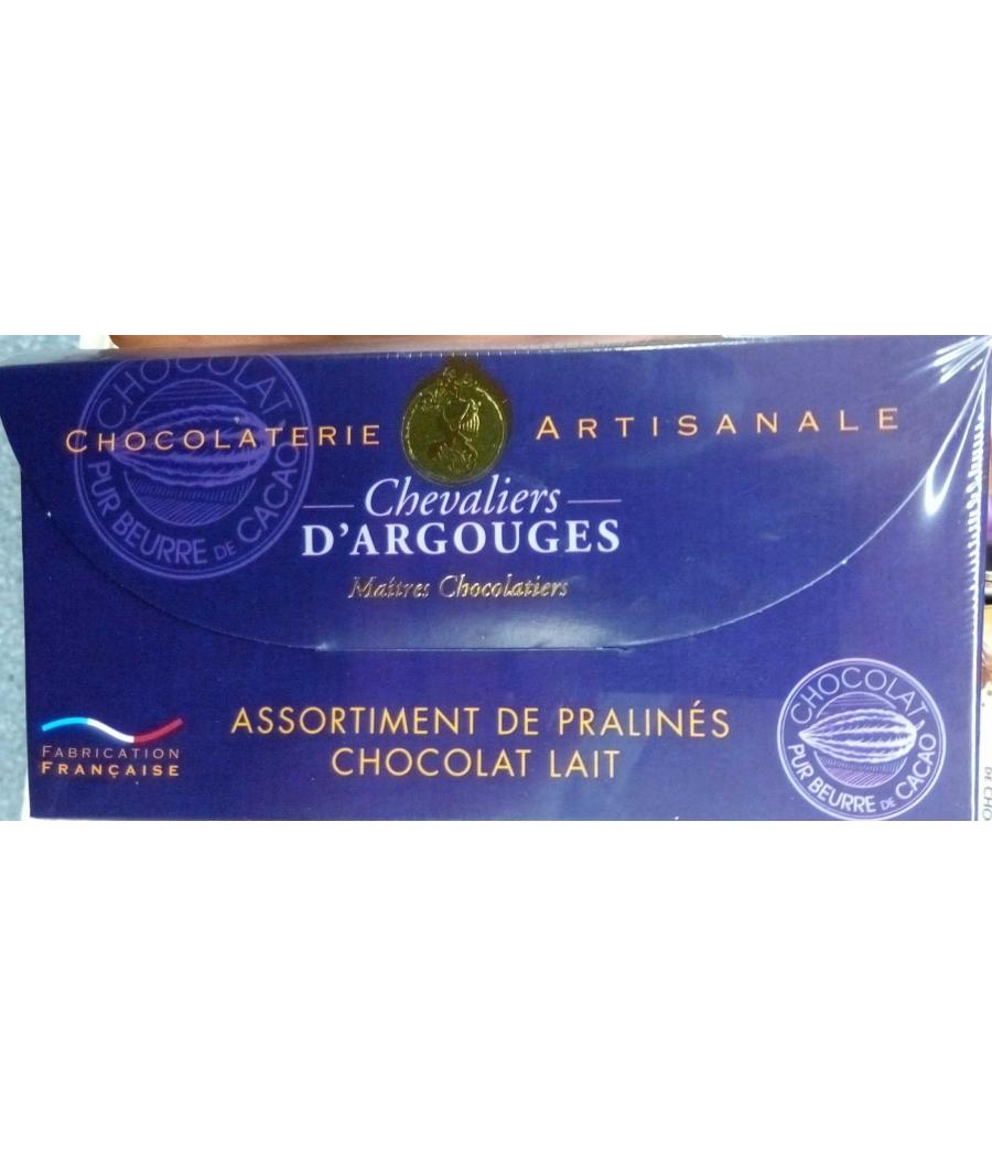 CONFISERIE CHEVALIERS D'ARGOUGES ASSORTIMENT DE PRALINES CHOCOLAT LAIT 185G CONFISERIE CHEVALIERS D'ARGOUGES ASSORTIMENT DE PRALINES CHOCOLAT LAIT 185G