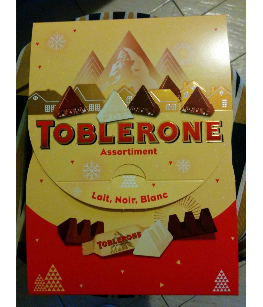 CONFISERIE TOBLERONE ASSORTIMENT LAIT NOIR BLANC 400G CONFISERIE TOBLERONE ASSORTIMENT LAIT NOIR BLANC 400G