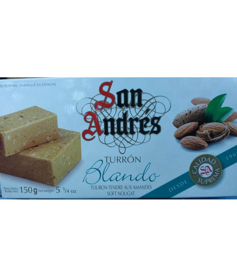 CONFISERIE SAN ANDRES TURRON TENDRE AUX AMANDES 150G CONFISERIE SAN ANDRES TURRON TENDRE AUX AMANDES 150G