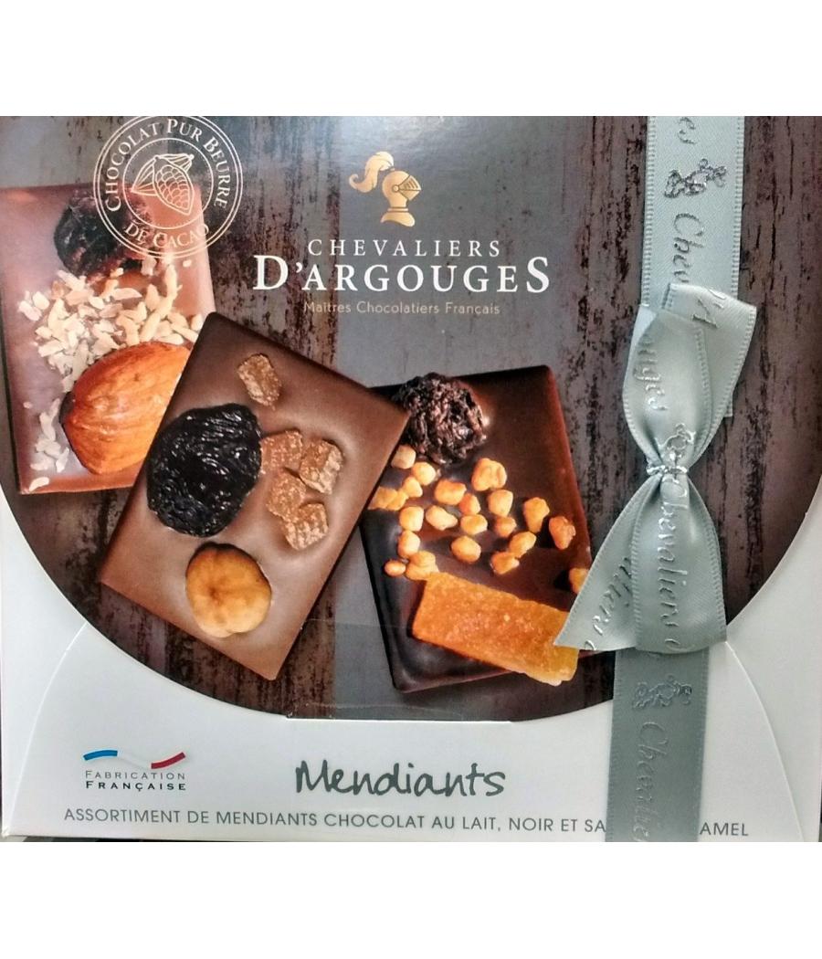 ASSORTIMENT DE MENDIANTS CHOCOLAT AU LAIT  CHEVALIERS D'ARGOUGES 105G ASSORTIMENT DE MENDIANTS CHOCOLAT AU LAIT  CHEVALIERS D'ARGOUGES 105G