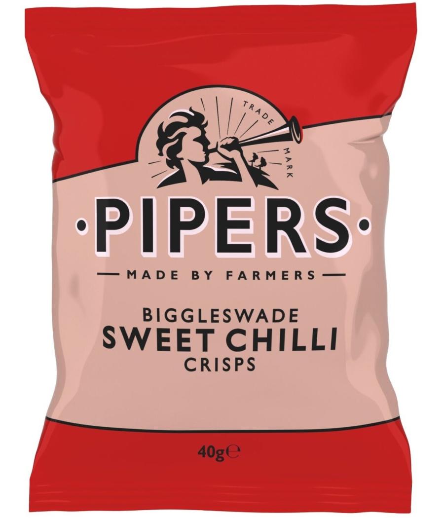 CHIPS SWEET CHILLI PIPERS BIGGLESWADE  40 G CHIPS SWEET CHILLI PIPERS BIGGLESWADE  40 G