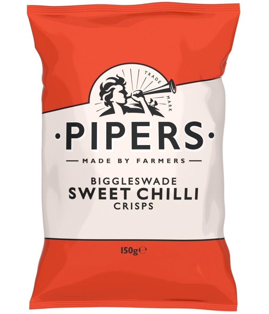 CHIPS SWEET CHILLI PIPERS BIGGLESWADE  150G CHIPS SWEET CHILLI PIPERS BIGGLESWADE  150G