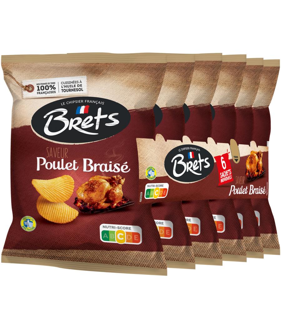CHIPS SAVEUR POULET BRAISE BRETS  6 X 25G CHIPS SAVEUR POULET BRAISE BRETS  6 X 25G