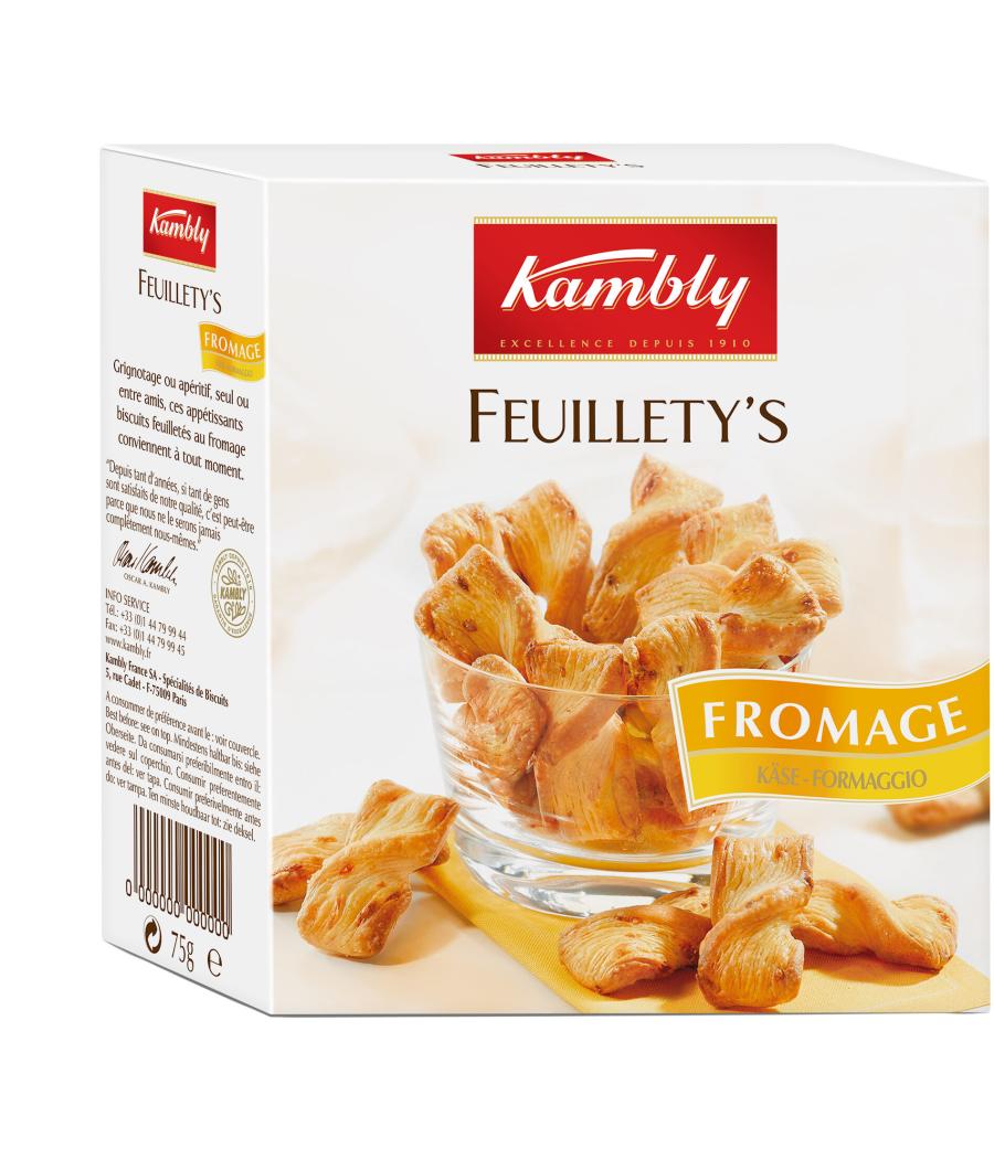 FROMAGE - KAMBLY FEUILLETY'S- 75G FROMAGE - KAMBLY FEUILLETY'S- 75G