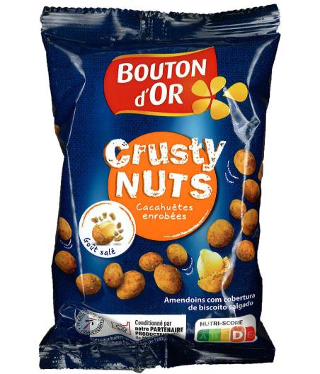CACAHUETES ENROBEES GOUT SALE - CRUSTY NUTS BOUTON D'OR 150G