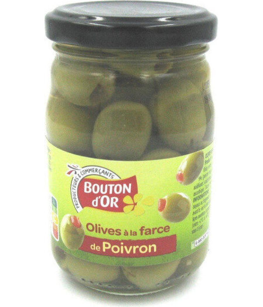 BOCAL 21 CL D\'OLIVES A LA FARCE DE POIVRON - 120 G 198 G BOCAL 21 CL D\'OLIVES A LA FARCE DE POIVRON - 120 G 198 G