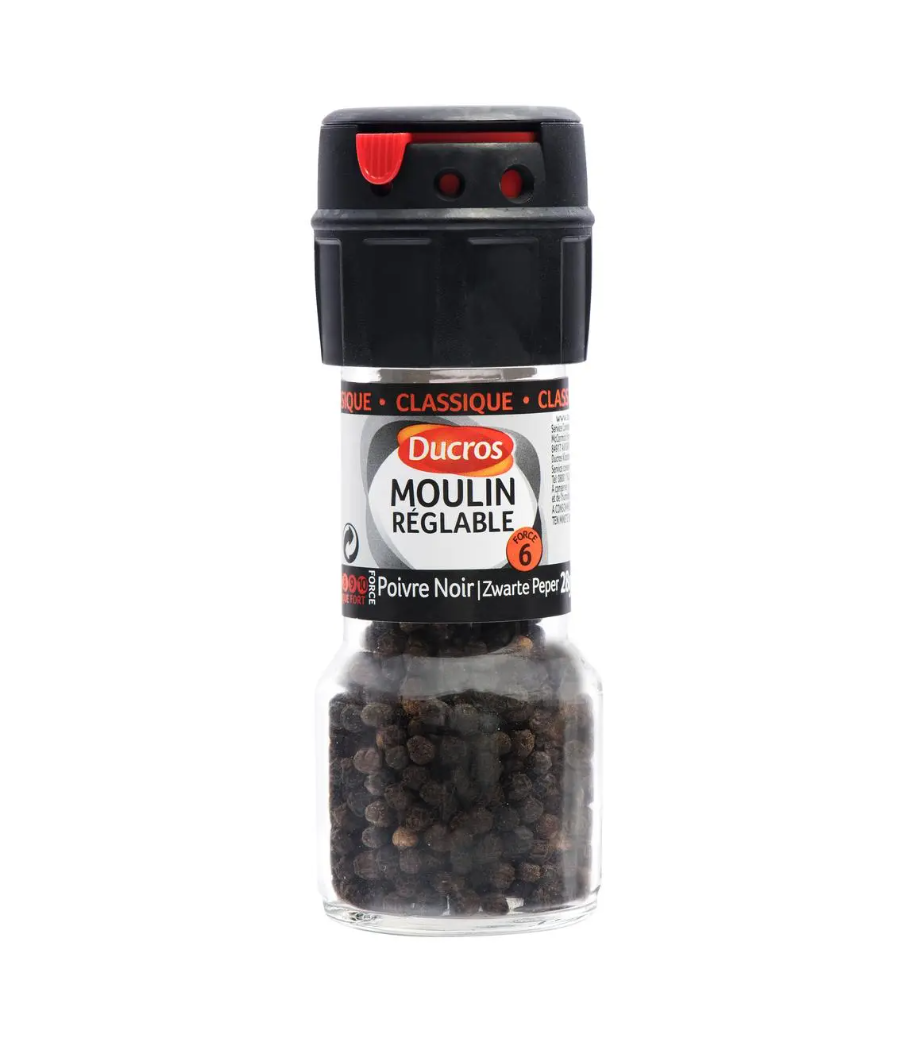 POIVRE DUCROS NOIR EN GRAINS FORCE 6 28G POIVRE DUCROS NOIR EN GRAINS FORCE 6 28G