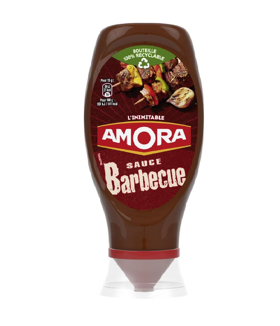 SAUCE BARBECUE FLACON SOUPLE AMORA 490G SAUCE BARBECUE FLACON SOUPLE AMORA 490G