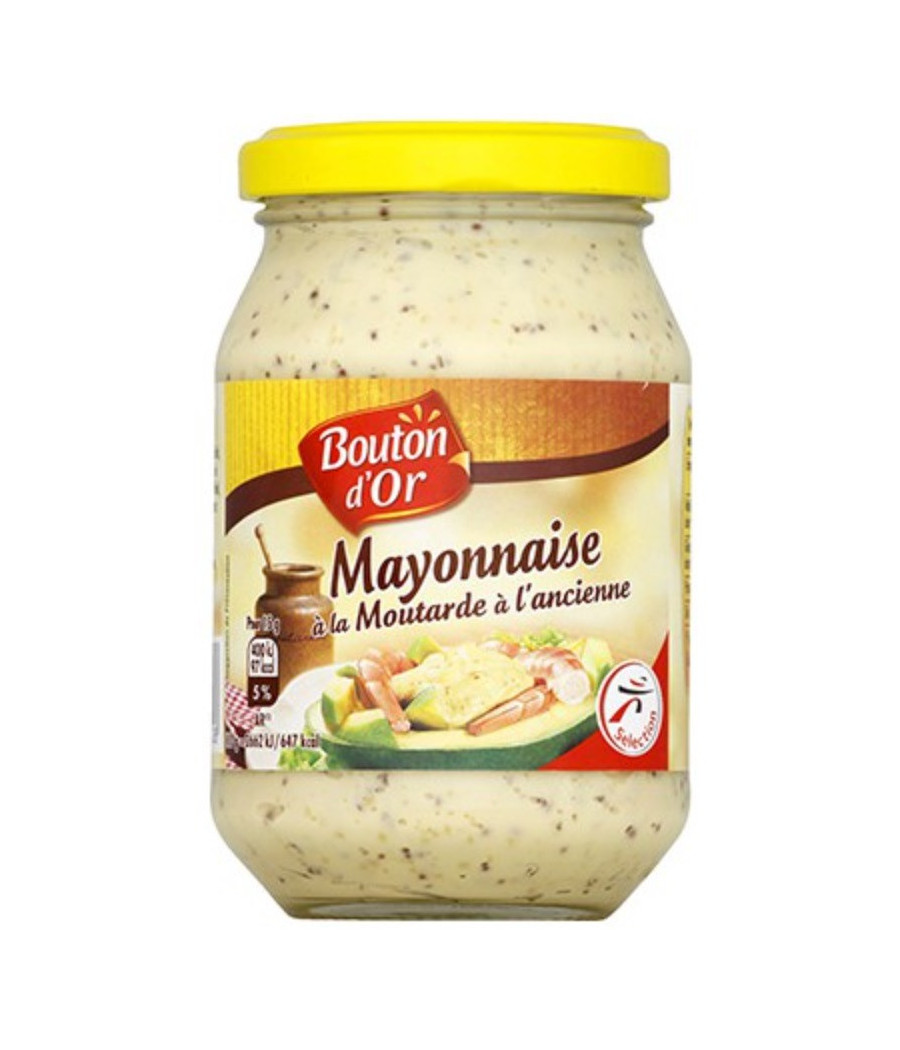MAYONNAISE A LA MOUTARDE A L'ANCIENNE BOUTON D'OR 235G MAYONNAISE A LA MOUTARDE A L'ANCIENNE BOUTON D'OR 235G