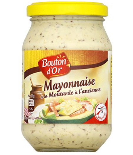 MAYONNAISE A LA MOUTARDE A L'ANCIENNE BOUTON D'OR 235G