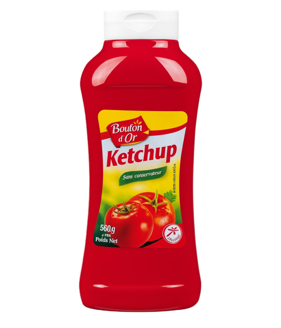KETCHUP A LA TOMATE SANS CONSERVATEURS BOUTON D'OR 1KG KETCHUP A LA TOMATE SANS CONSERVATEURS BOUTON D'OR 1KG