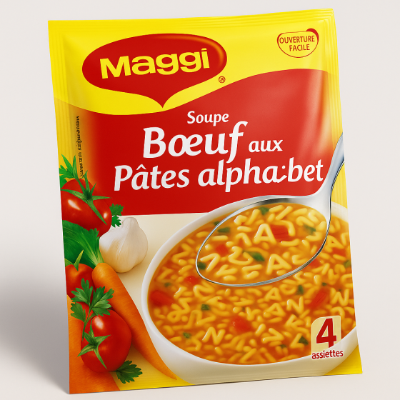 SOUPE AUX BOEUF AUX PATES ALPHABET MAGGI  46G