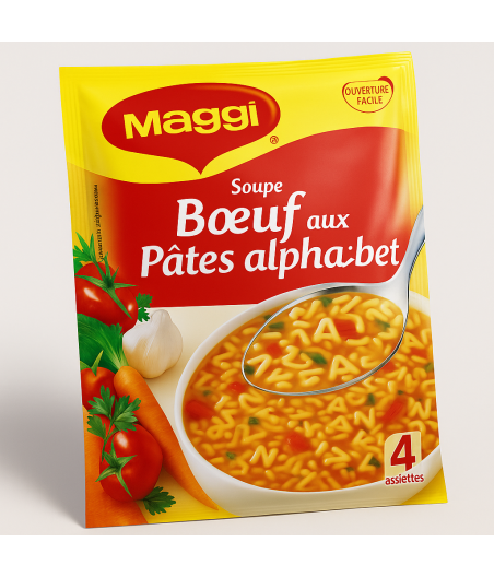 SOUPE AUX BOEUF AUX PATES ALPHABET MAGGI  46G