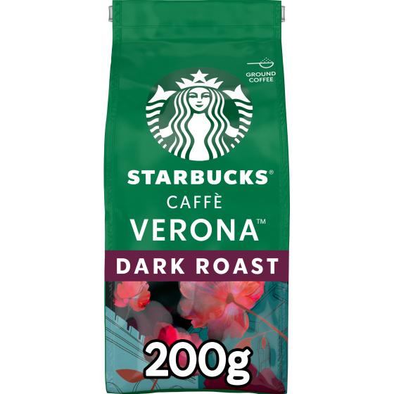 CAFE STARBUCKS DARK CAFFE VERONA CAFE MOULU 200G