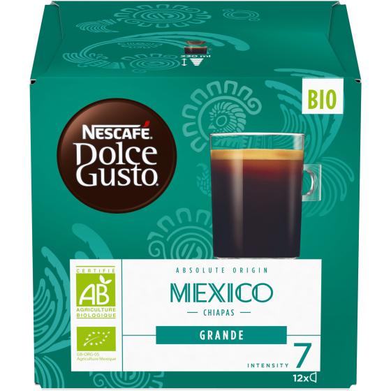 CAPSULES NESCAFE DOLCE GUSTO ABSOLUTE ORIGIN MEXICO GRANDE 12 CAPS 108G