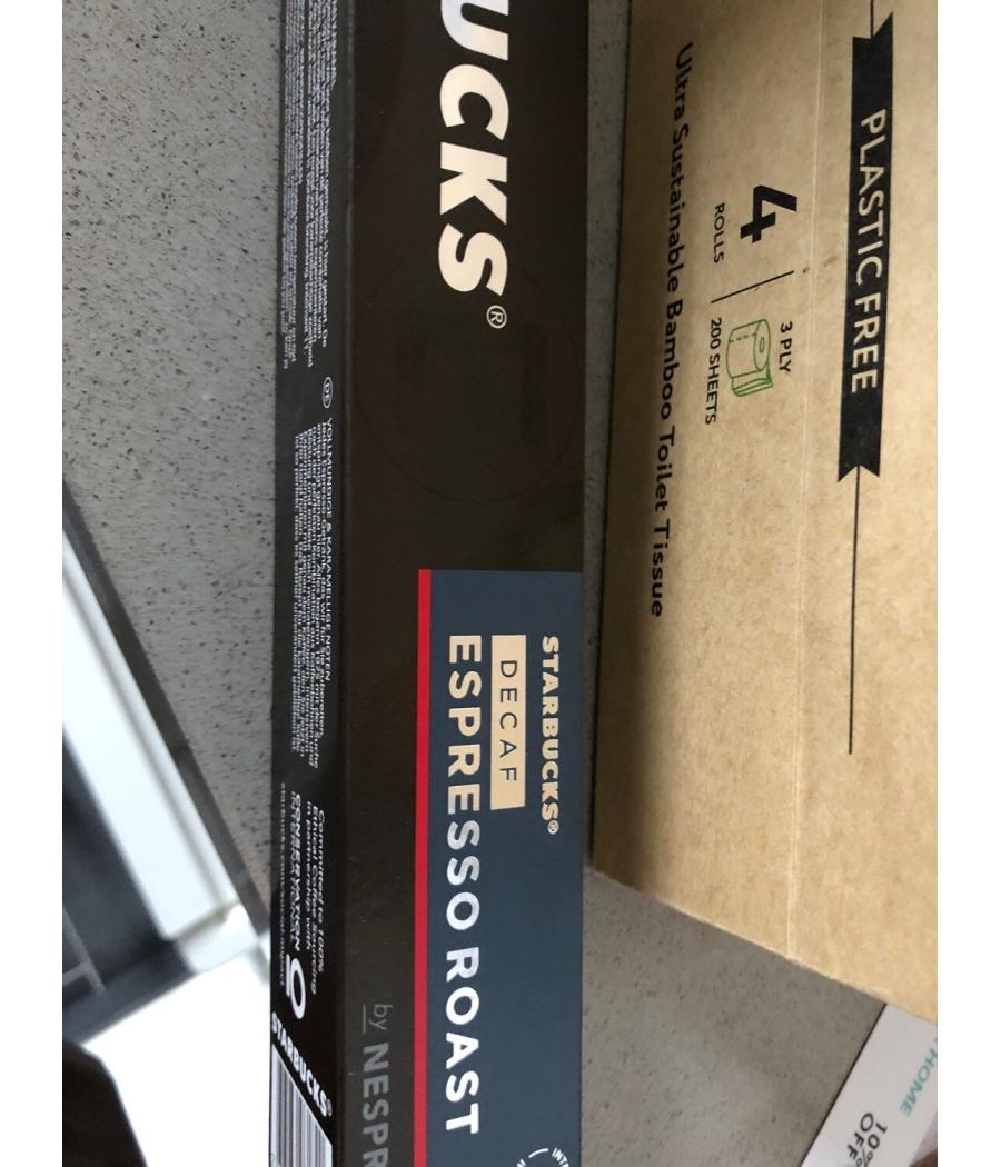 STARBUCKS BY NESPRESSO ESPRESSO ROAST DECAFEINE 10 CAPSULES 57 G STARBUCKS BY NESPRESSO ESPRESSO ROAST DECAFEINE 10 CAPSULES 57 G