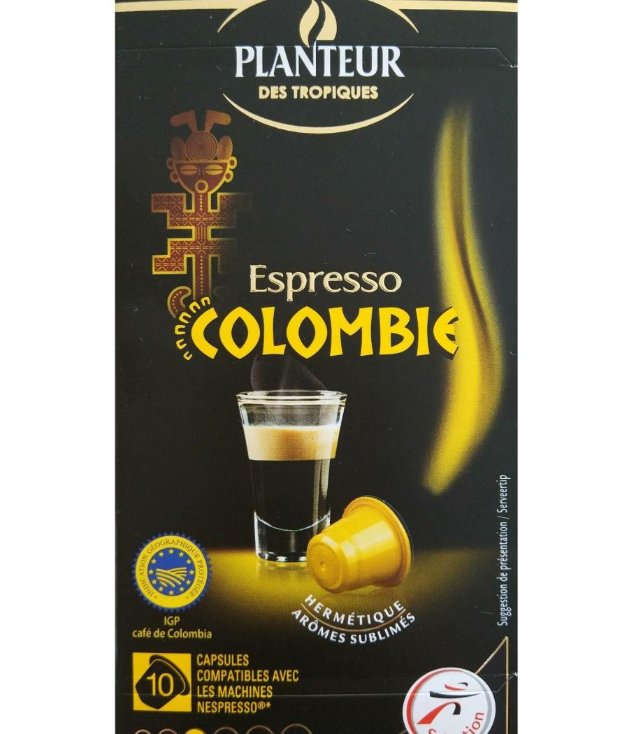 PLANTEUR DES TROPIQUES ESPRESSO COLOMBIE CAPSULES 10 52 G PLANTEUR DES TROPIQUES ESPRESSO COLOMBIE CAPSULES 10 52 G
