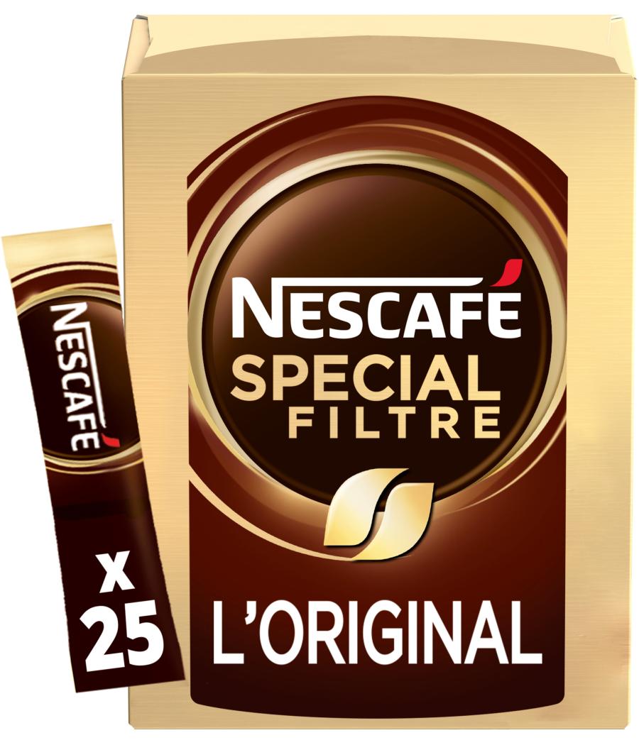 CAFE SOLUBLE SPECIAL FILTRE,NESCAFE  L'ORIGINAL, BOITE DE 25 STICKS 50G CAFE SOLUBLE SPECIAL FILTRE,NESCAFE  L'ORIGINAL, BOITE DE 25 STICKS 50G