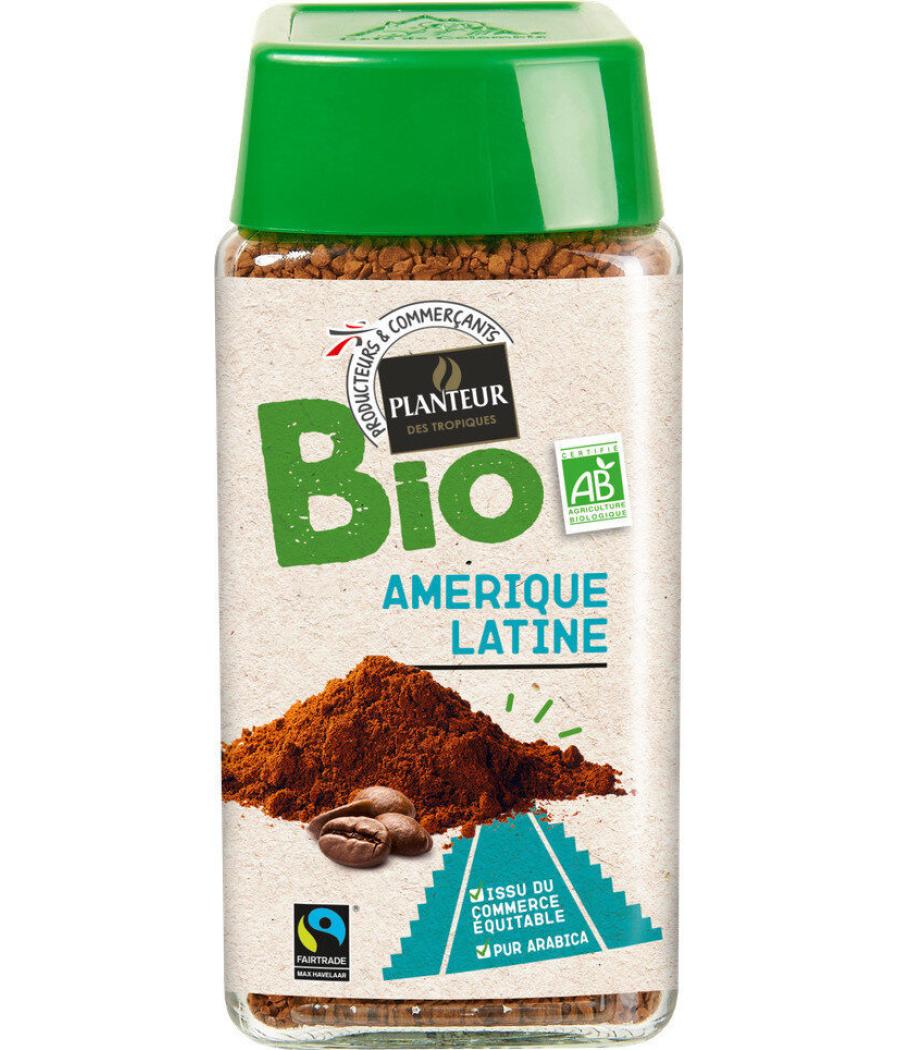 CAFE SOLUBLE AMERIQUE LATINE BIO PLANTEUR DES TROPIQUES 100G CAFE SOLUBLE AMERIQUE LATINE BIO PLANTEUR DES TROPIQUES 100G