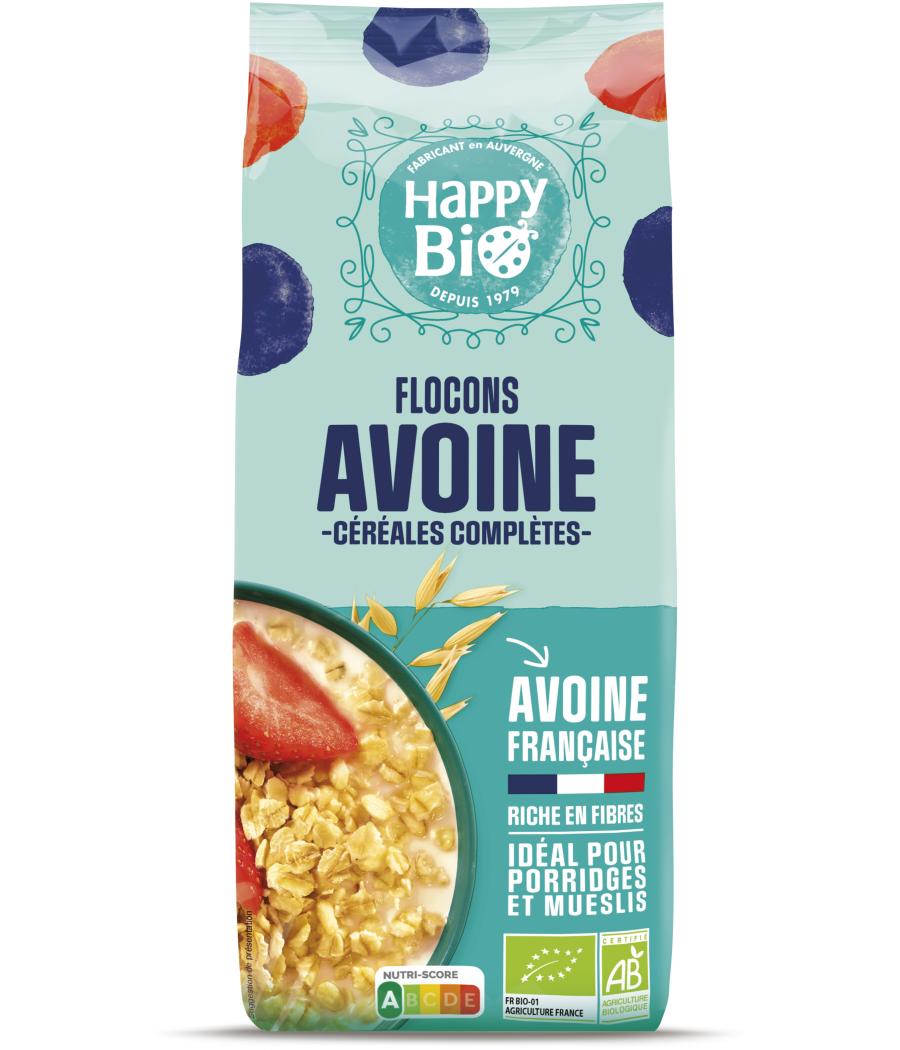 CEREALES PETITS FLOCONS D'AVOINE HAPPY BIO 500G CEREALES PETITS FLOCONS D'AVOINE HAPPY BIO 500G