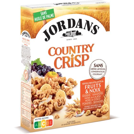 CEREALES COUNTRY CRISP FRUITS & NOIX JORDANS 500G