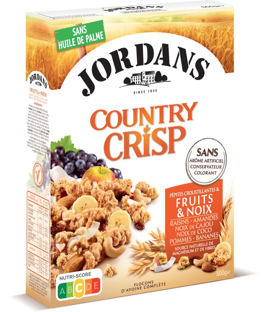 CEREALES COUNTRY CRISP FRUITS & NOIX JORDANS 500G CEREALES COUNTRY CRISP FRUITS & NOIX JORDANS 500G