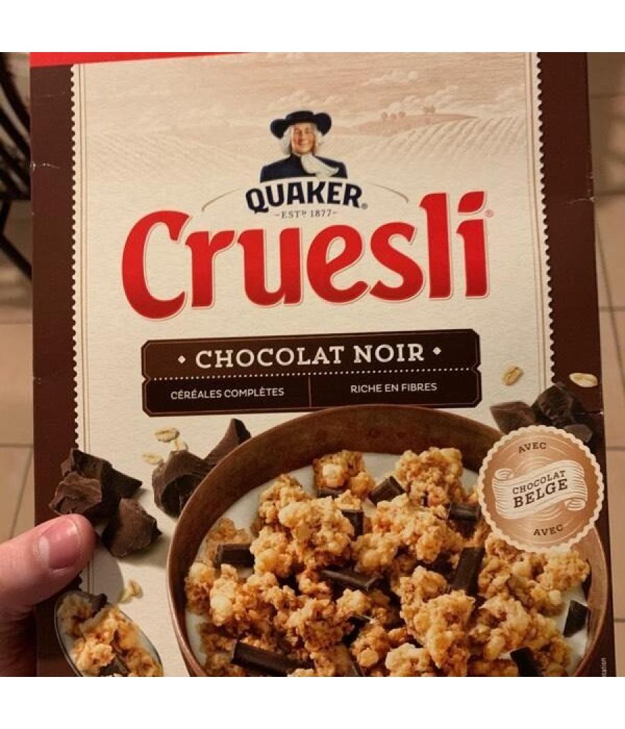 CEREALES CRUESLI CHOCOLAT NOIR MAXI FORMAT QUAKER 900G CEREALES CRUESLI CHOCOLAT NOIR MAXI FORMAT QUAKER 900G