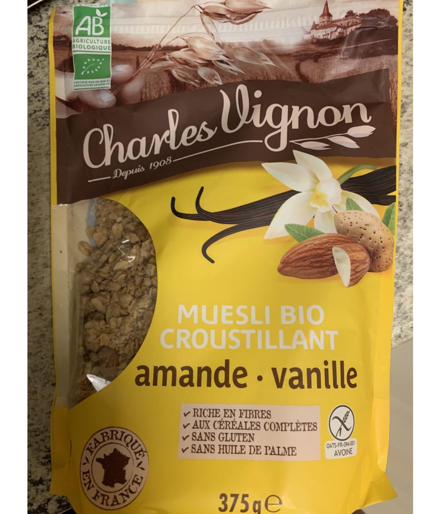 MUESLI BIO CROUSTILLANT AMANDE VANILLE 375 G MUESLI BIO CROUSTILLANT AMANDE VANILLE 375 G