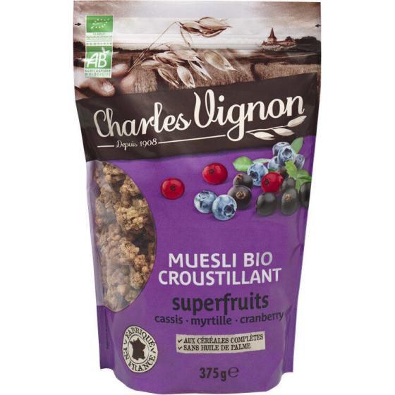 CEREALES MUESLI CROUSTILLANT SUPERFRUITS BIO 375 G