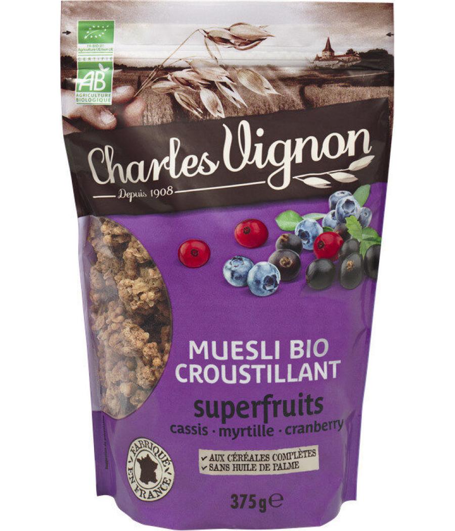 CEREALES MUESLI CROUSTILLANT SUPERFRUITS BIO 375 G CEREALES MUESLI CROUSTILLANT SUPERFRUITS BIO 375 G