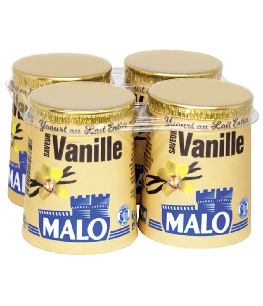 MALO AU LAIT ENTIER SAVEUR VANILLE 4 X 125G MALO AU LAIT ENTIER SAVEUR VANILLE 4 X 125G