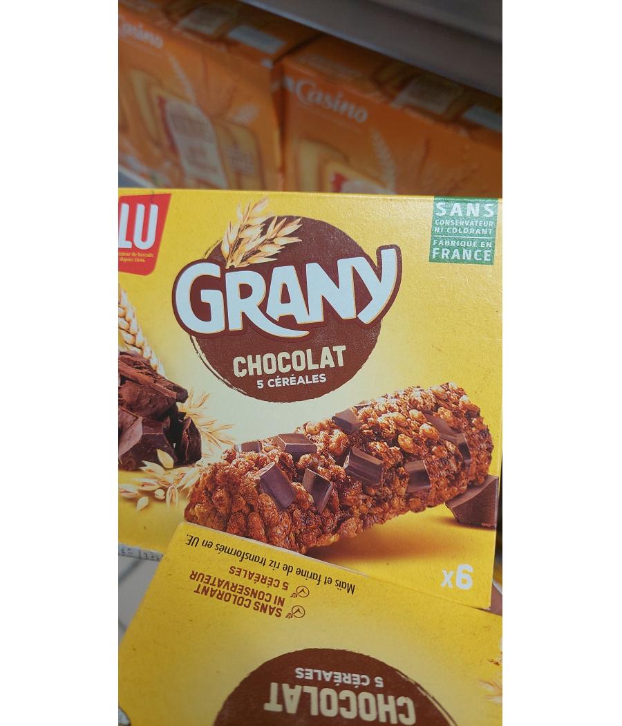 GRANY CHOCOLATE 5 CEREALS BAR X6, LU  125G GRANY CHOCOLATE 5 CEREALS BAR X6, LU  125G