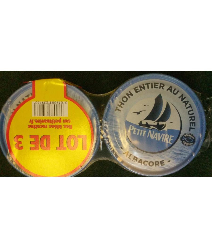 THON ENTIER AU NATURE ALBACORE LE PETIT NAVIRE 190G THON ENTIER AU NATURE ALBACORE LE PETIT NAVIRE 190G